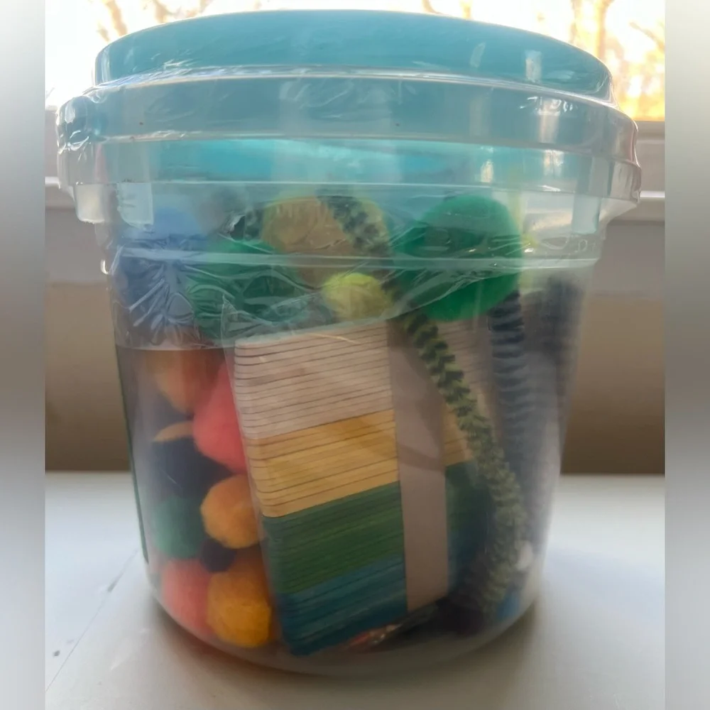273pc Jungle Bucket of Crafts - Mondo Llama™: DIY Art Kit, Includes Pom Poms